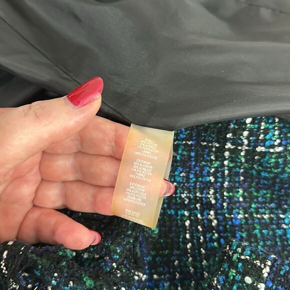 Karl Lagerfeld Paris Classic Tweed Raw Edges Blazer Jacket Size 10 - Picture 7 of 11